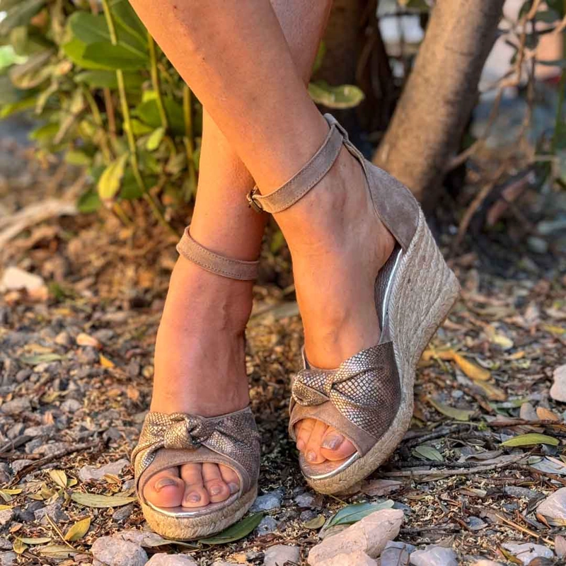 SANDALIA ERIN TAUPE EXOTICA - 2