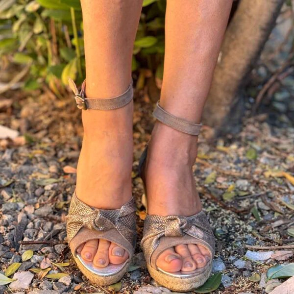 SANDALIA ERIN TAUPE EXOTICA - 3