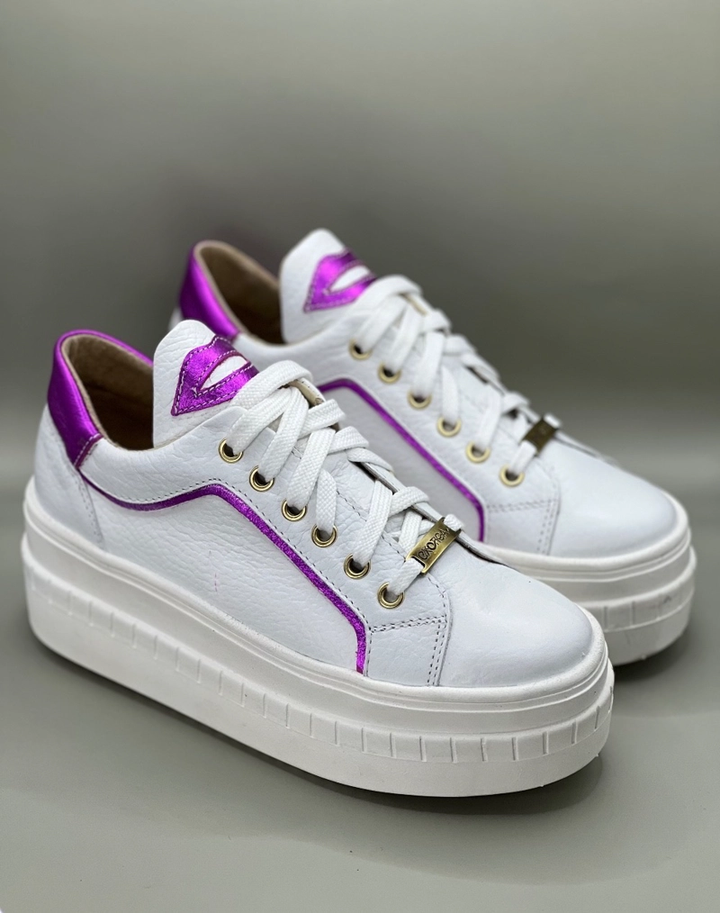 ZAPATILLA KISS BLANCO VIOLETA EXOTICA - 3