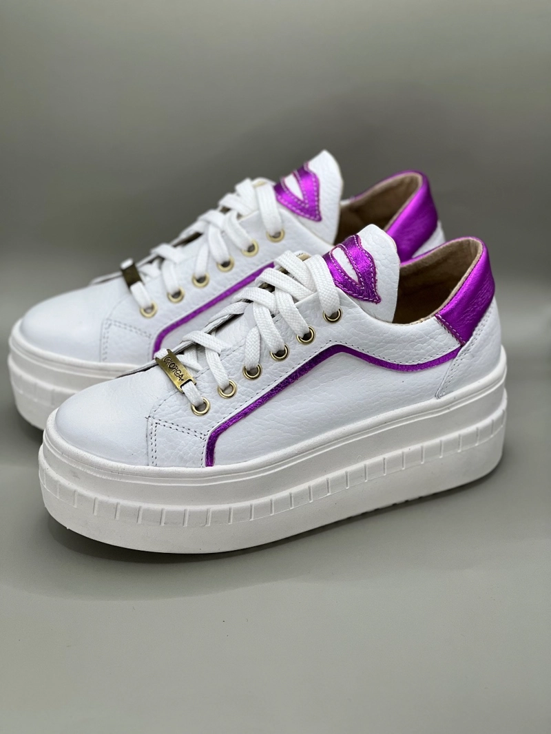 ZAPATILLA KISS BLANCO VIOLETA EXOTICA - 4