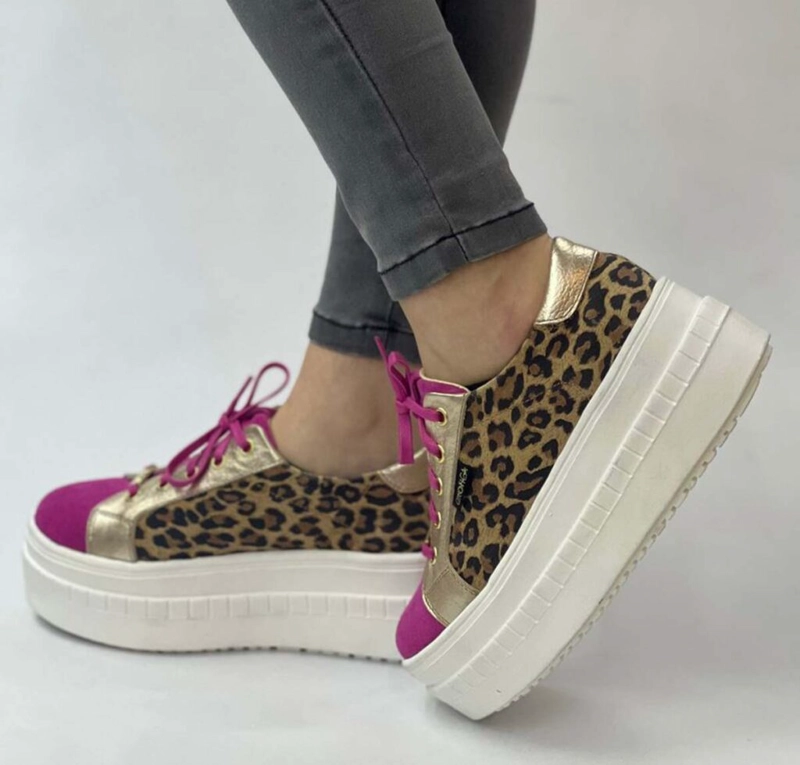 ZAPATILLA WESTON ANIMAL PRINT FUCSIA EXOTICA - 2