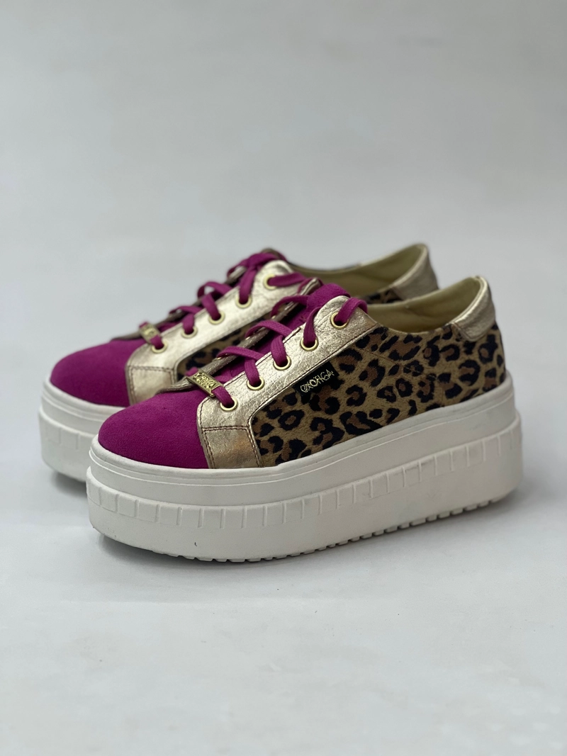 ZAPATILLA WESTON ANIMAL PRINT FUCSIA EXOTICA - 3