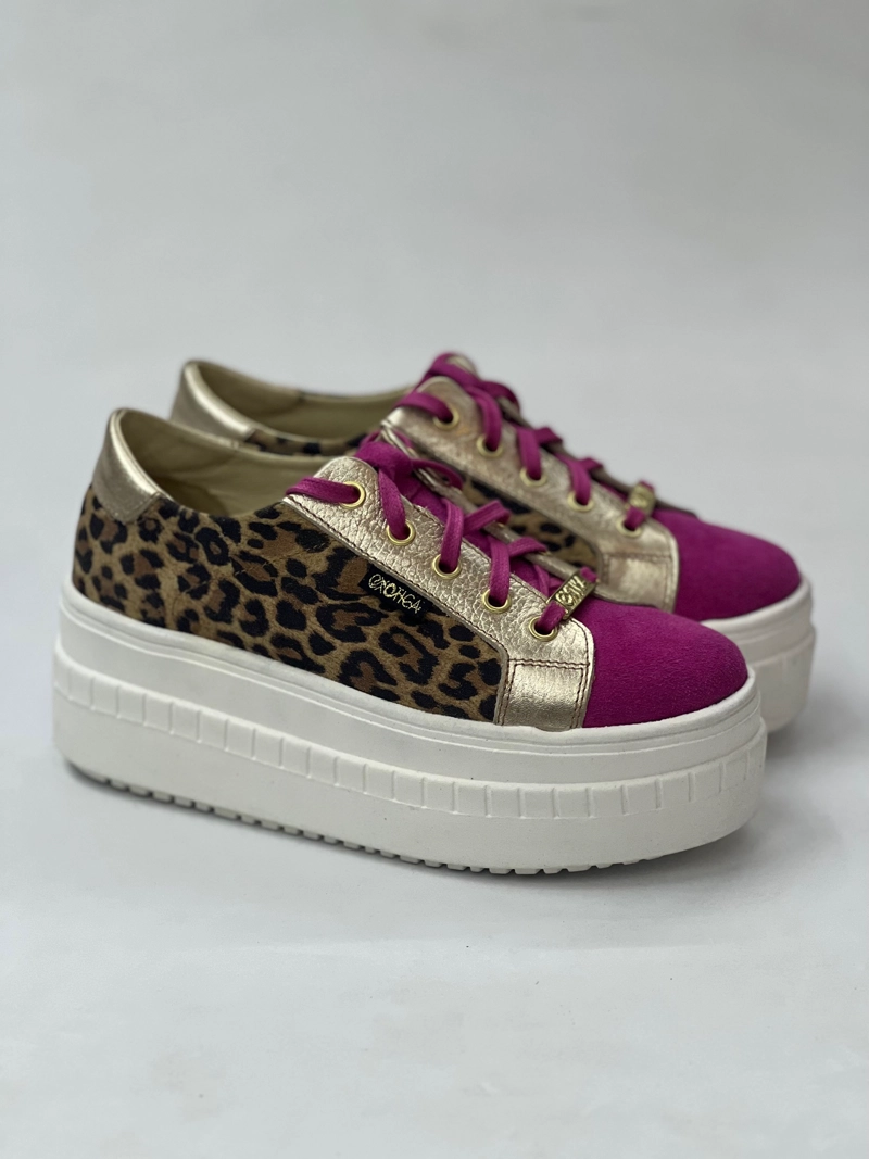 ZAPATILLA WESTON ANIMAL PRINT FUCSIA EXOTICA - 4