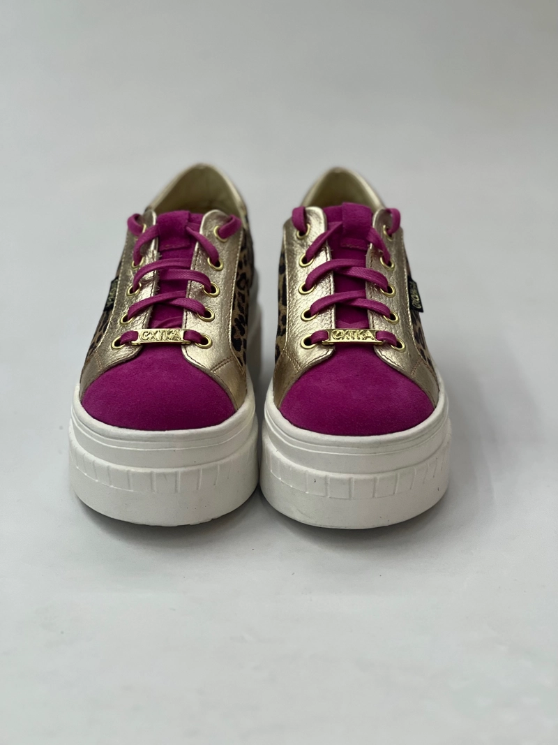 ZAPATILLA WESTON ANIMAL PRINT FUCSIA EXOTICA - 5