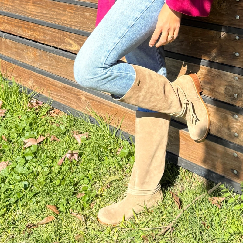 BOTA VALERIA RENO TAUPE EXOTICA - 1