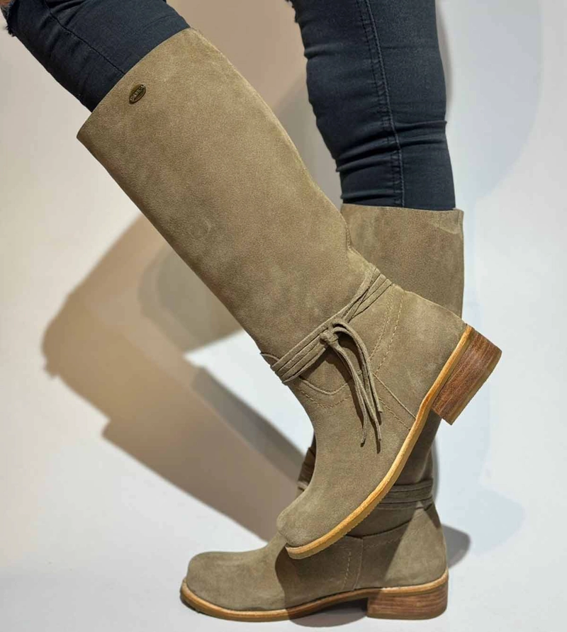 BOTA VALERIA RENO TAUPE EXOTICA - 3