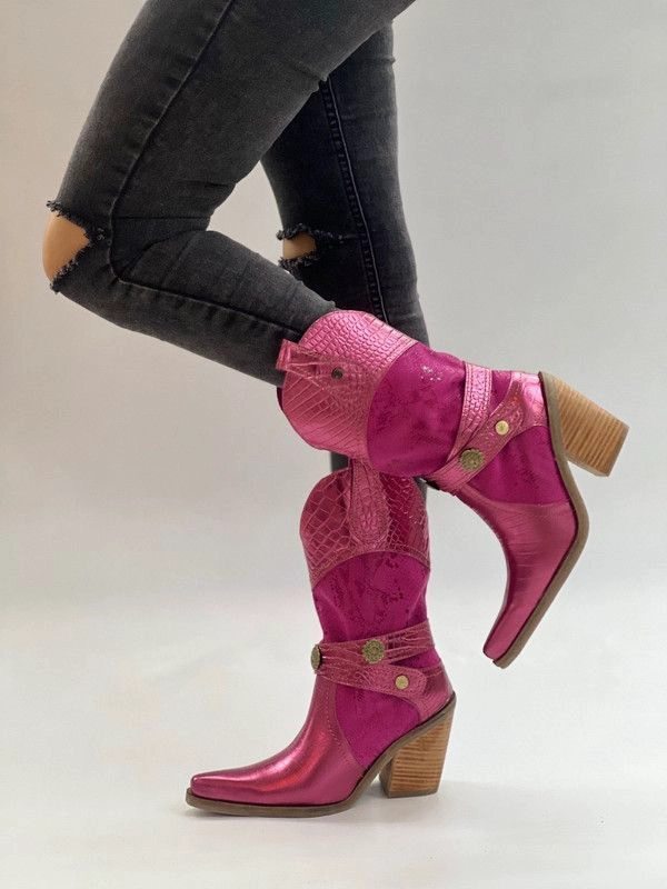 BOTA LETTY RENO FUCSIA EXOTICA - 1