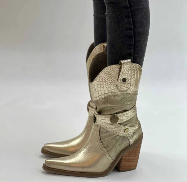 BOTA LETTY DORADO EXOTICA - 3