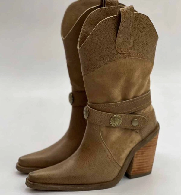 BOTA LETTY RENO VISON TAUPE EXOTICA - 4