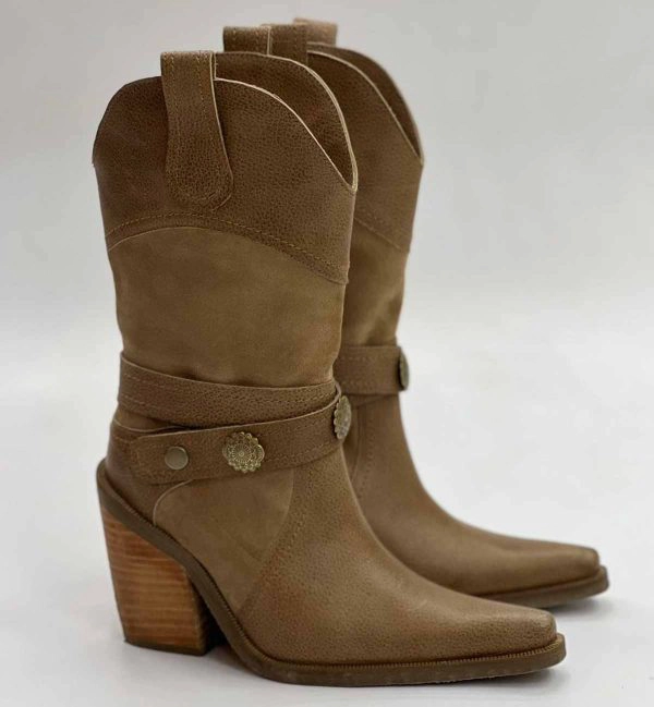 BOTA LETTY RENO VISON TAUPE EXOTICA - 5