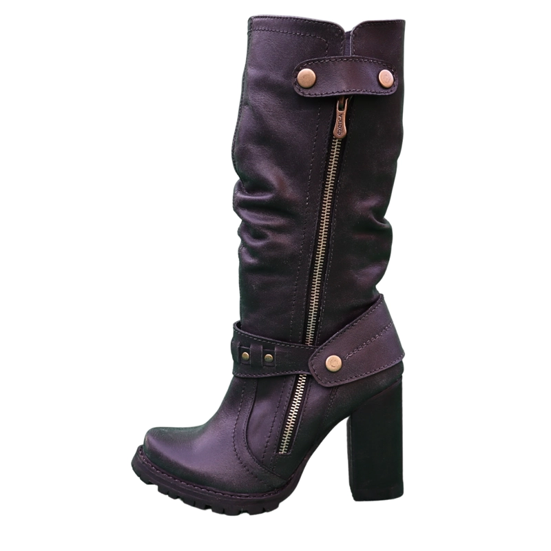 BOTA LINA CUERO NEGRO COMPLETA EXOTICA - 2