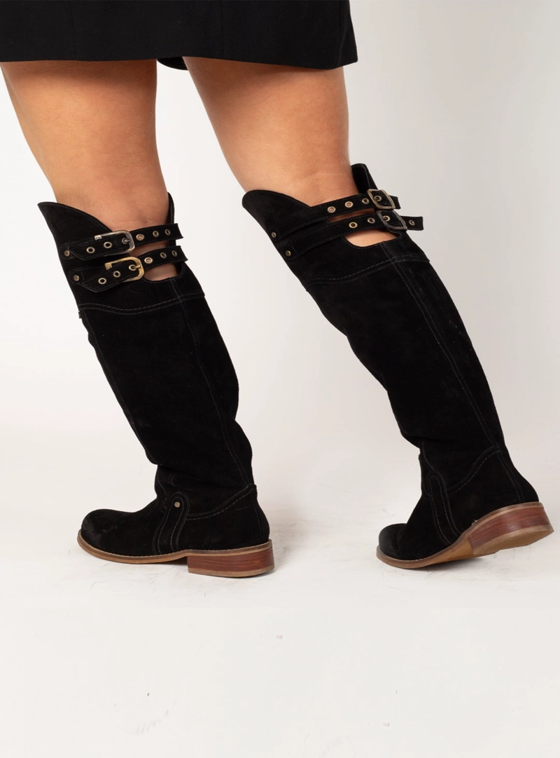 BOTA BUCANERA MELANIE RENO NEGRO EXOTICA - 2