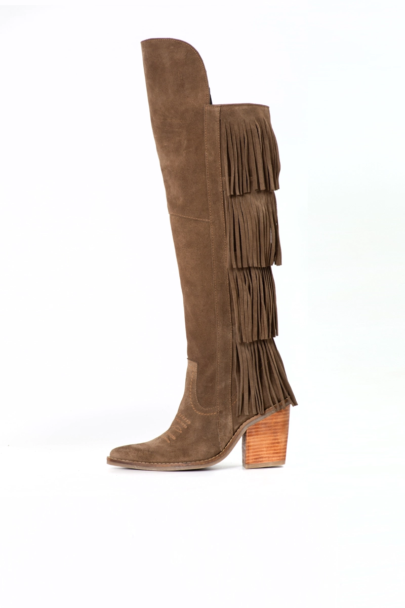 BOTA BUCANERA SARAY RENO TAUPE EXOTICA - 2
