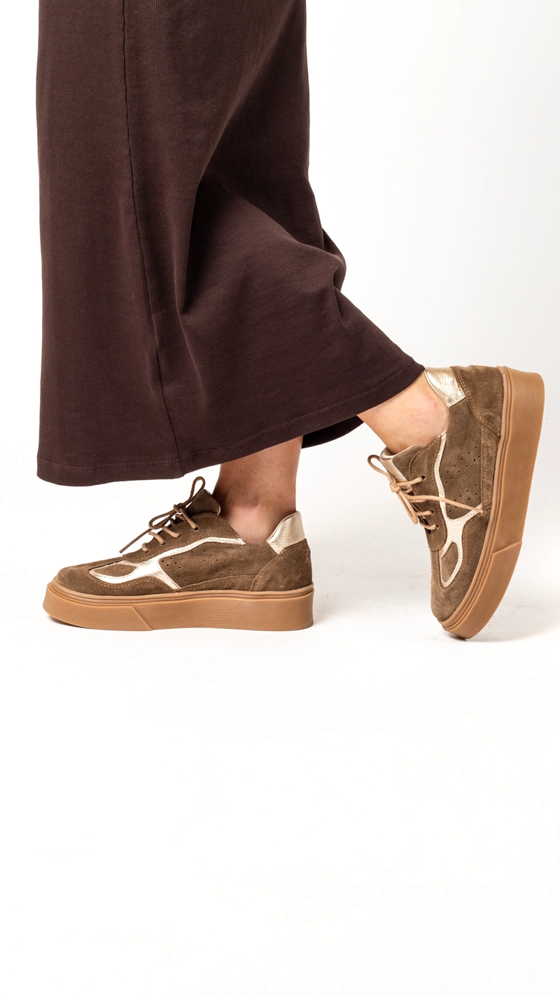 ZAPATILLA PAZ RENO TAUPE EXOTICA - 1