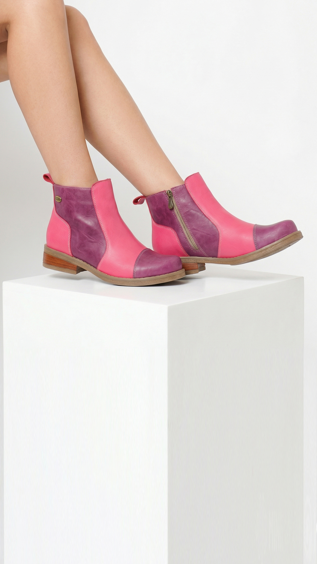 BOTIN AMY FUCSIA VIOLETA EXOTICA - 1