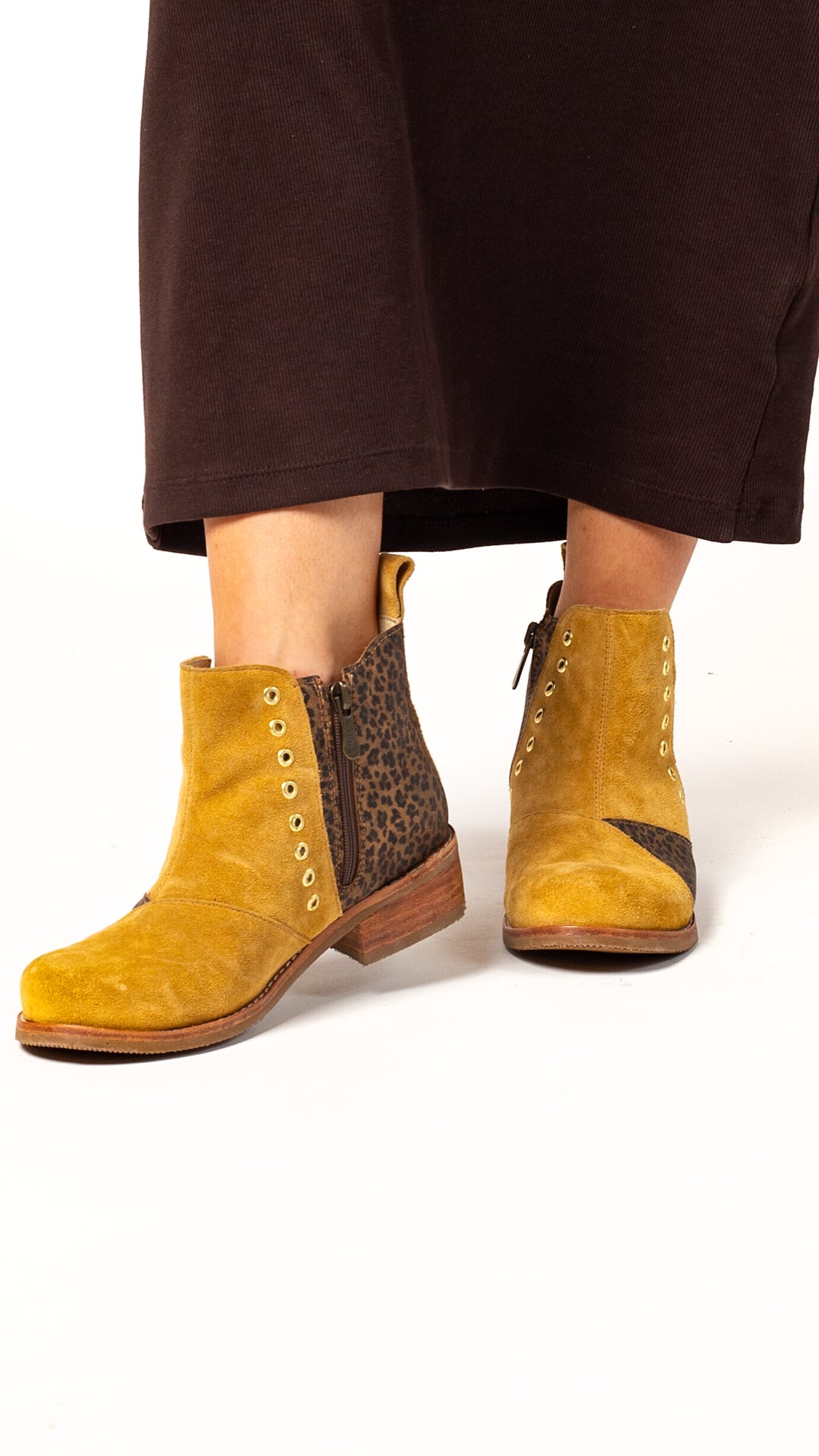 BOTIN SOL RENO MOSTAZA PRINT EXOTICA - 2