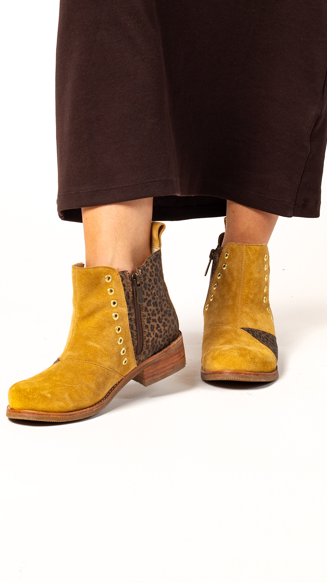 BOTIN SOL RENO MOSTAZA PRINT EXOTICA - 2