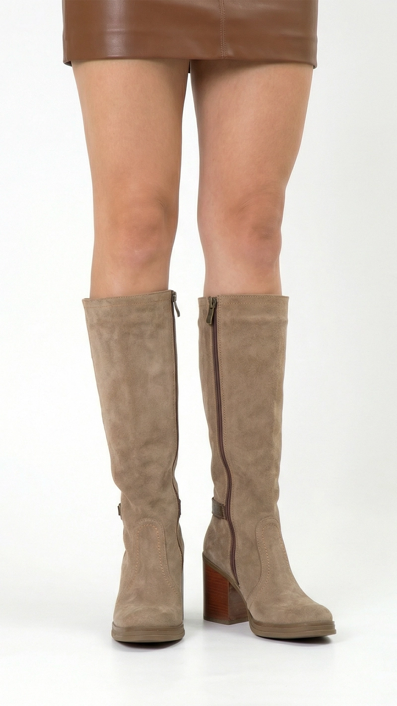 BOTA RUTH RENO TAUPE EXOTICA - 1