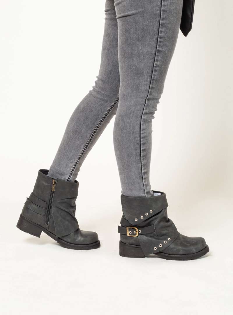 BOTIN NOEMI BRAKE NEGRO EXOTICA - 1