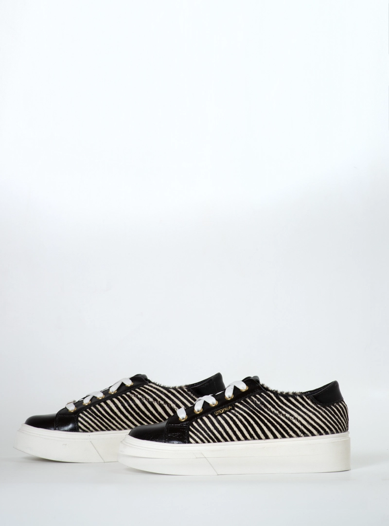 ZAPATILLA TAIRA NEGRO CEBRA EXOTICA - 6