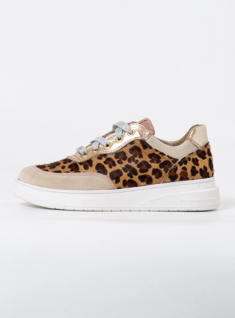 ZAPATILLA VICKY ANIMAL PRINT DORADO EXOTICA - 4