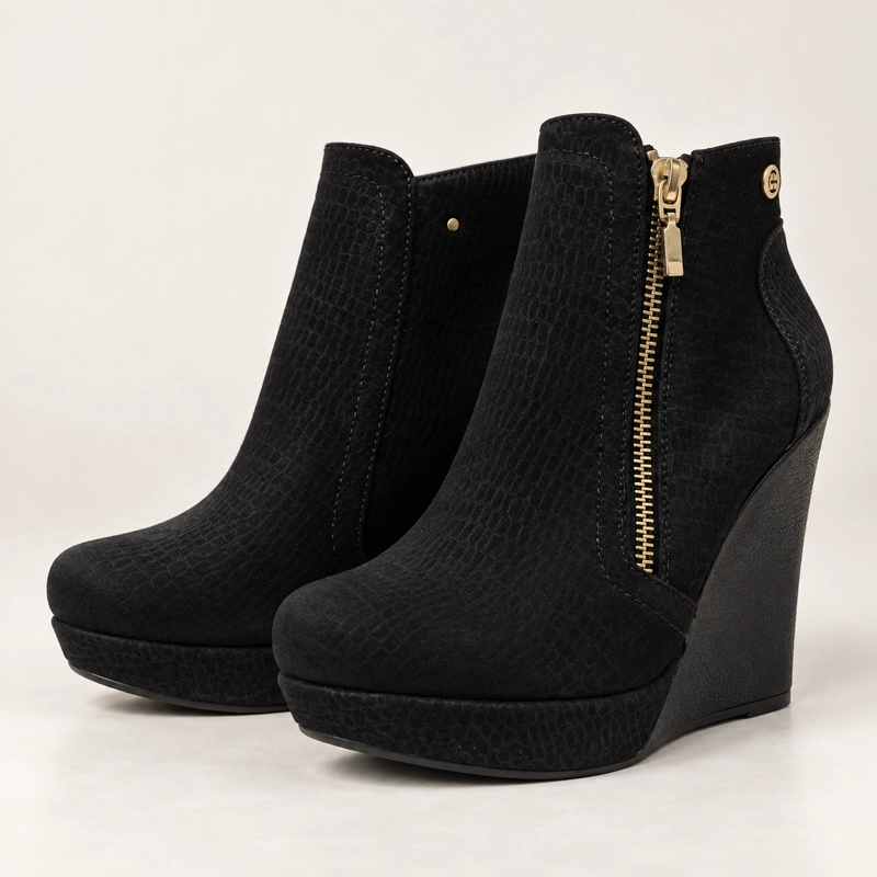 BOTIN YOLI TOPPER NEGRO EXOTICA - 3
