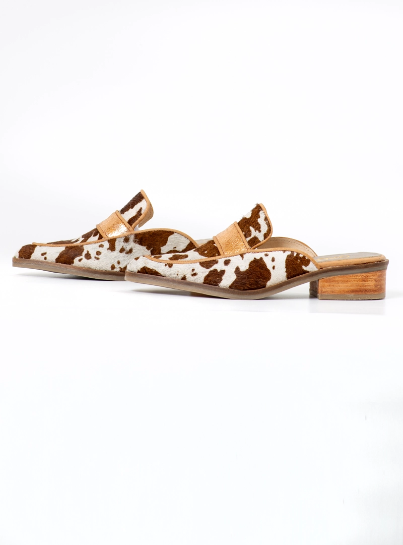 PUNTILLA LIRIA COW PRINT COBRE EXOTICA - 4
