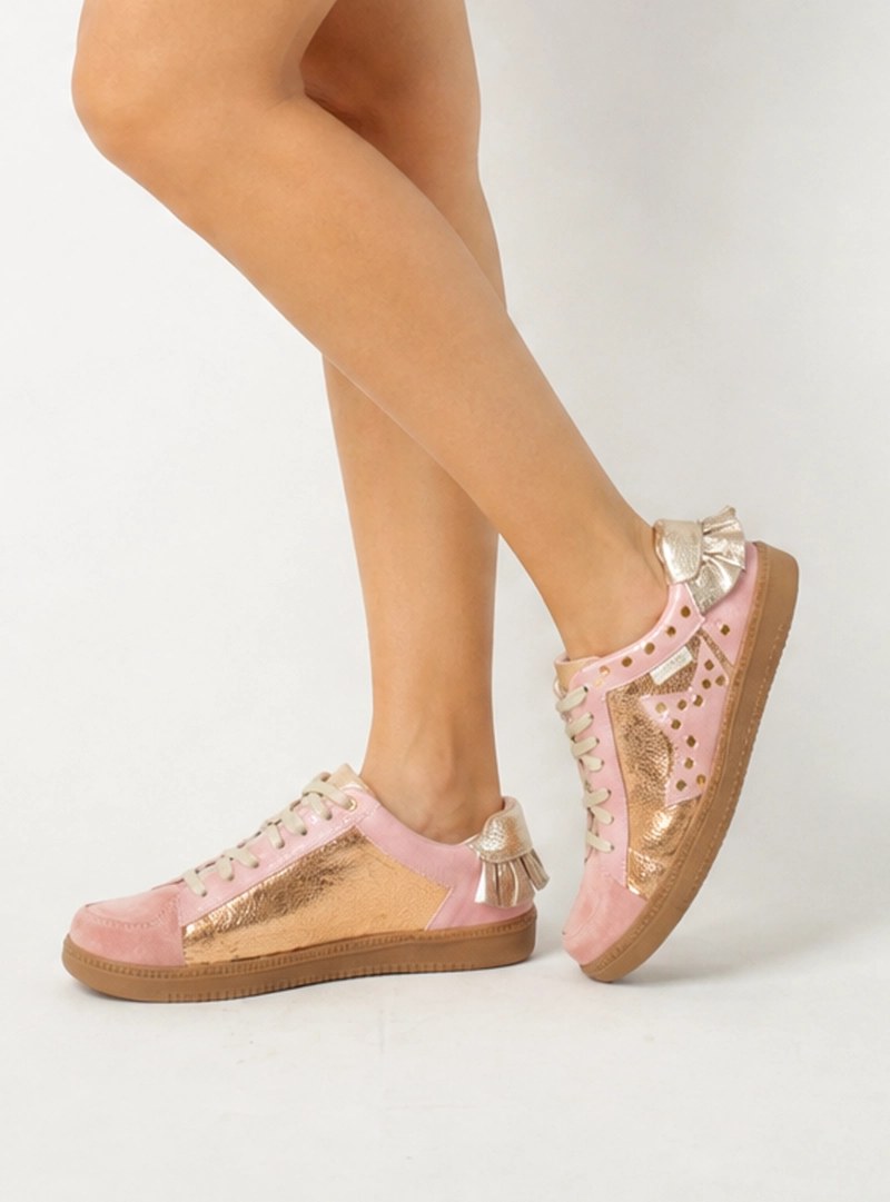 ZAPATILLA NICKY RENO ROSA COBRE EXOTICA - 3