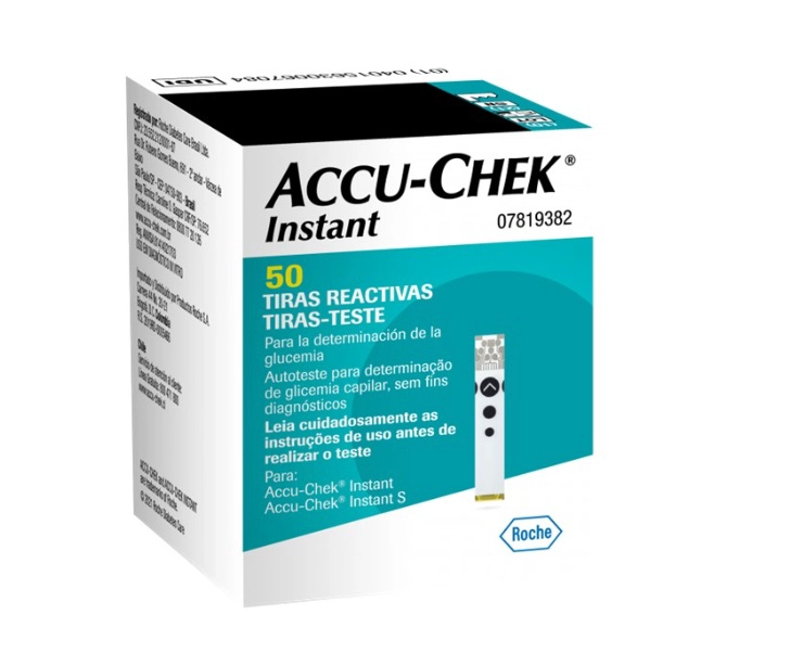 TIRAS REACTIVAS ROCHE ACCU CHEK® INSTANT 25 UNIDADES - 1