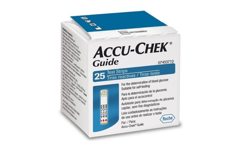 TIRAS REACTIVAS ROCHE ACCU CHEK® GUIDE 25 UNIDADES - 1