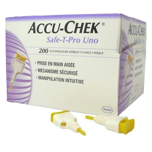 LANCETAS ROCHE ACCU CHEK® SAFE T PRO UNO 200 UNIDADES. MEDICIÓN - 1