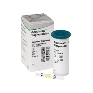 CINTAS REACTIVAS ROCHE TIRAS TRIGLICERIDOS ACCUTREND® 25 UN - 1