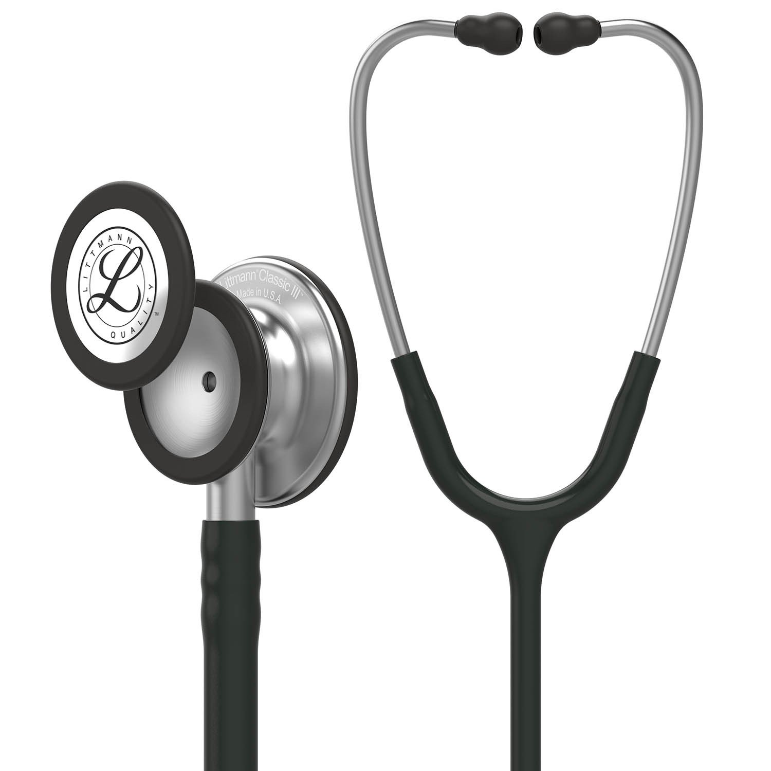 FONENDOSCOPIO-ESTETOSCOPIO LITTMANN ROCHE CLASSIC III NEGRO + ESTUCHE AZUL CARIBE - 1
