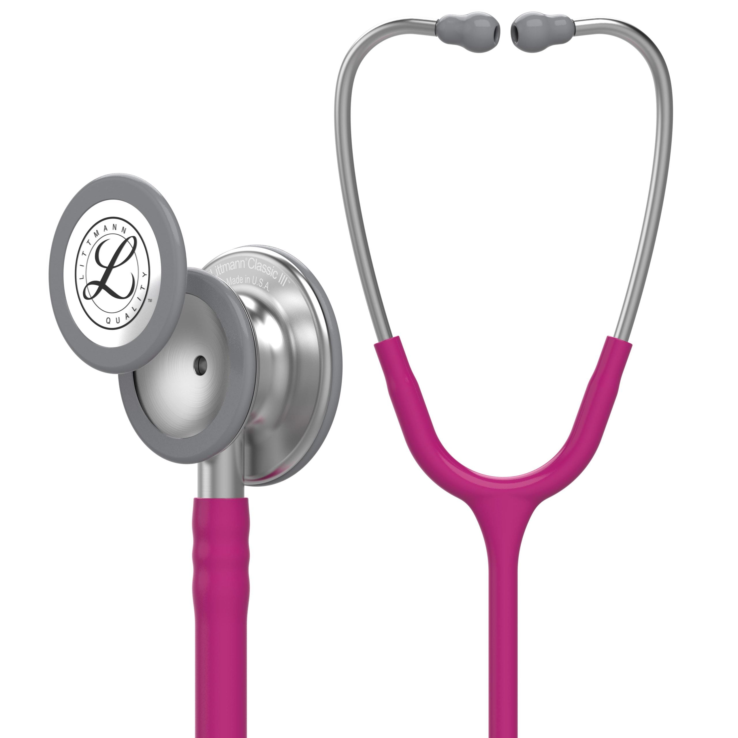 FONENDOSCOPIO-ESTETOSCOPIO 3M LITTMANN CLASSIC III FRAMBUESA 5648 + ESTUCHE NEGRO - 1