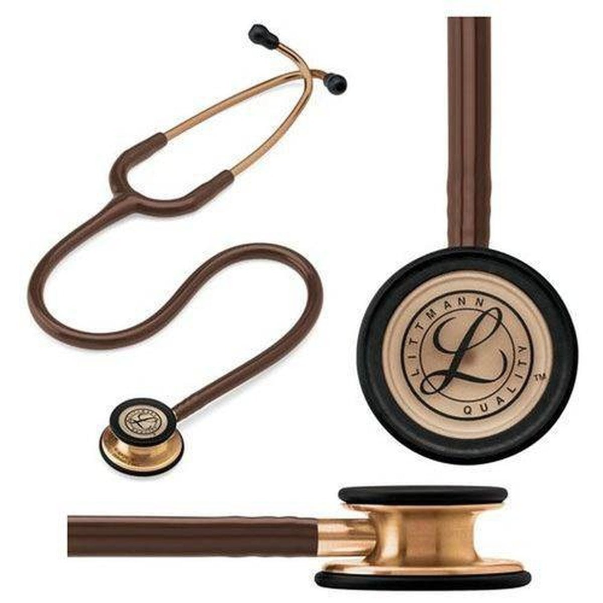 FONENDOSCOPIO-ESTETOSCOPIO 3M LITTMANN CLASSIC III CHOCOLATE COBRE 5809 + ESTUCHE NEGRO - 1