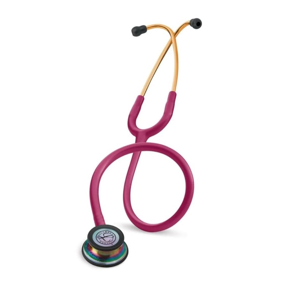FONENDOSCOPIO 3M LITTMANN CLASSIC III FRAMBUESA ARCOIRIS 5806 + ESTUCHE NEGRO - 1