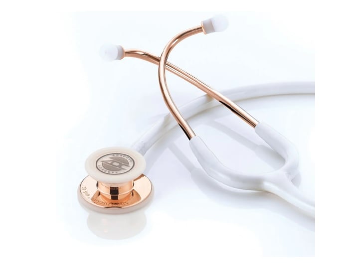 FONENDOSCOPIO ADC ADULTO ADSCOPE 608 ROSE GOLD WHITE - 1