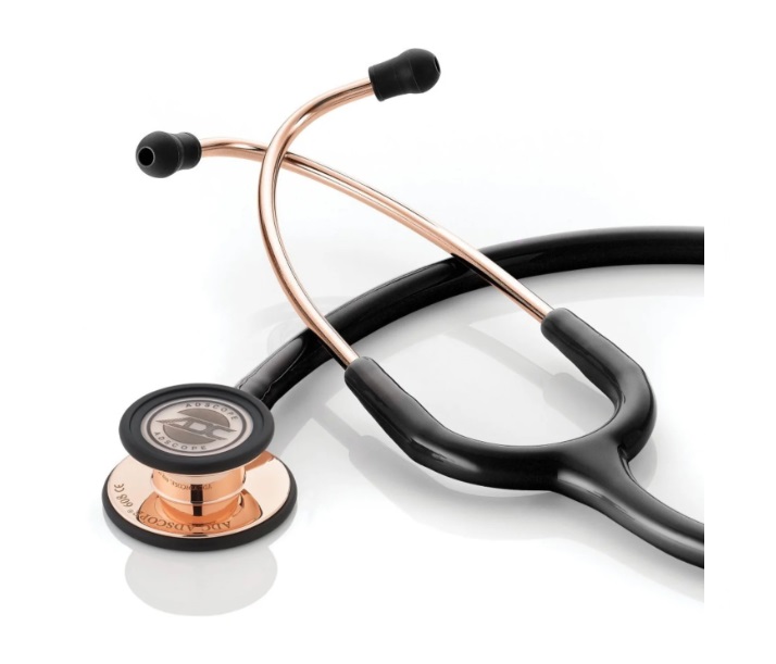 FONENDOSCOPIO ADC ADULTO ADSCOPE 608 ROSE GOLD BLACK - 1