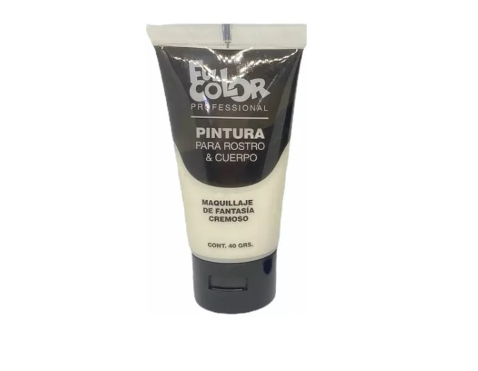 PINTURAS DE CUERPO Y CARA FULL COLOR PARA FIESTAS COTILLON BLANCO - 1