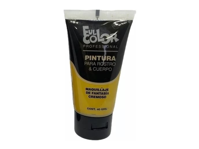 PINTURAS DE CUERPO Y CARA FULL COLOR PARA FIESTAS COTILLON AMARILLO - 1