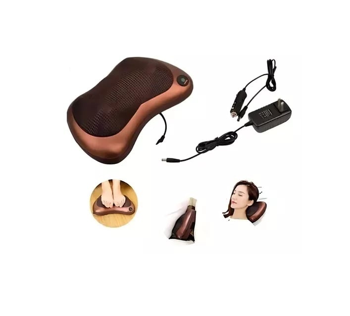 COJÍN MASAJEADOR ELÉCTRICO, ALMOHADA LUMBAR CUELLO, PIERNA - 1