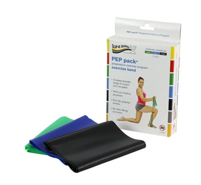 SET DE 3 BANDAS ELASTICAS GO BAND LIBRE DE LATEX 1,5 MTS RESISTENCIA ALTA - 1