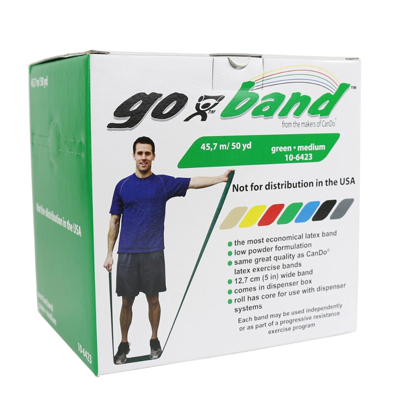 BANDAS ELASTICAS GOBAND  VERDE RESISTENCIA MEDIA 45.7 MTS - 1