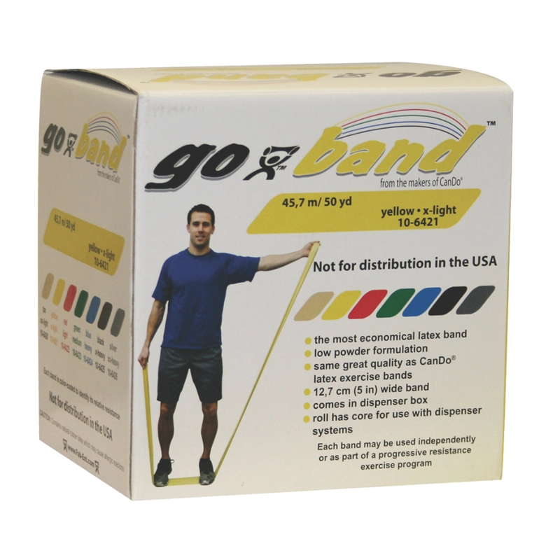 BANDA ELASTICA GOBAND AMARILLA RESISTENCIA EXTRA BAJA 45.7 MTS - 1