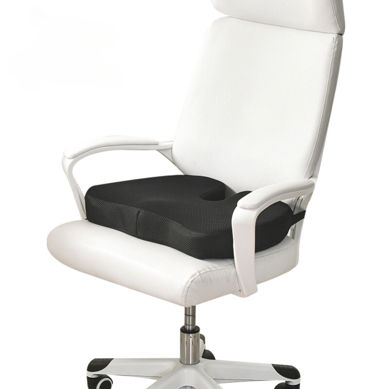 COJIN ERGONOMICO VISCOELASTICO EN U TRANSPIRABLE MALLA 3D NEGRO - 1