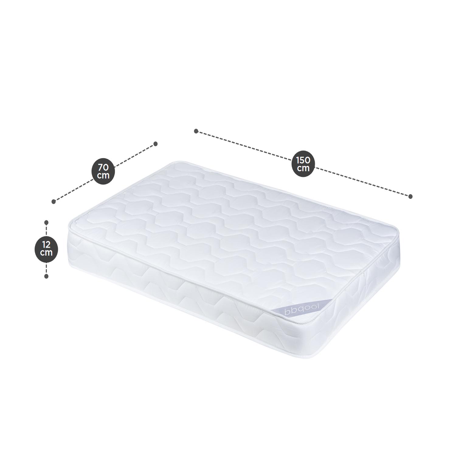 COLCHÓN BBQOOL COZY ESPUMA INFANTIL 150 X 70 X 12 CM - 2