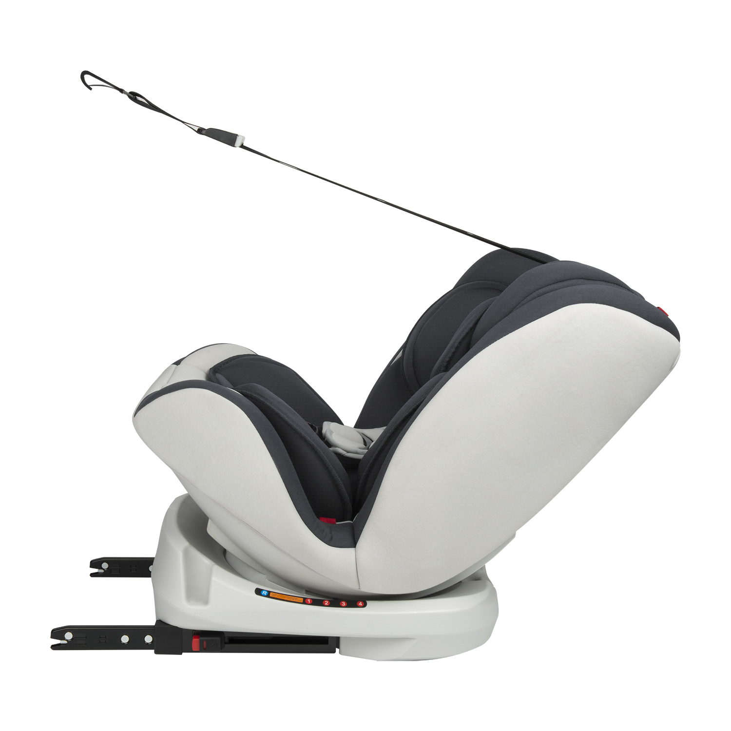 SILLA AUTO BBQOOL CONVERTIBLE APOLO ISOFIX 360° GREY GRIS - 4