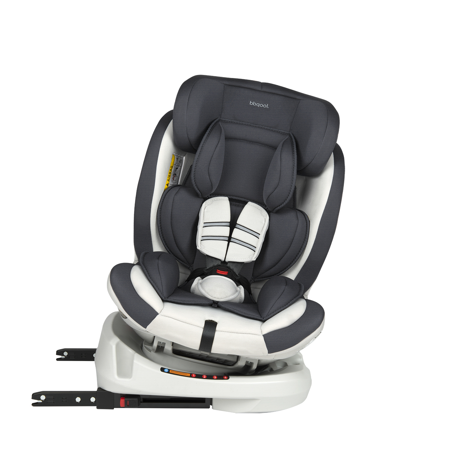 SILLA AUTO BBQOOL CONVERTIBLE APOLO ISOFIX 360° GREY GRIS - 5