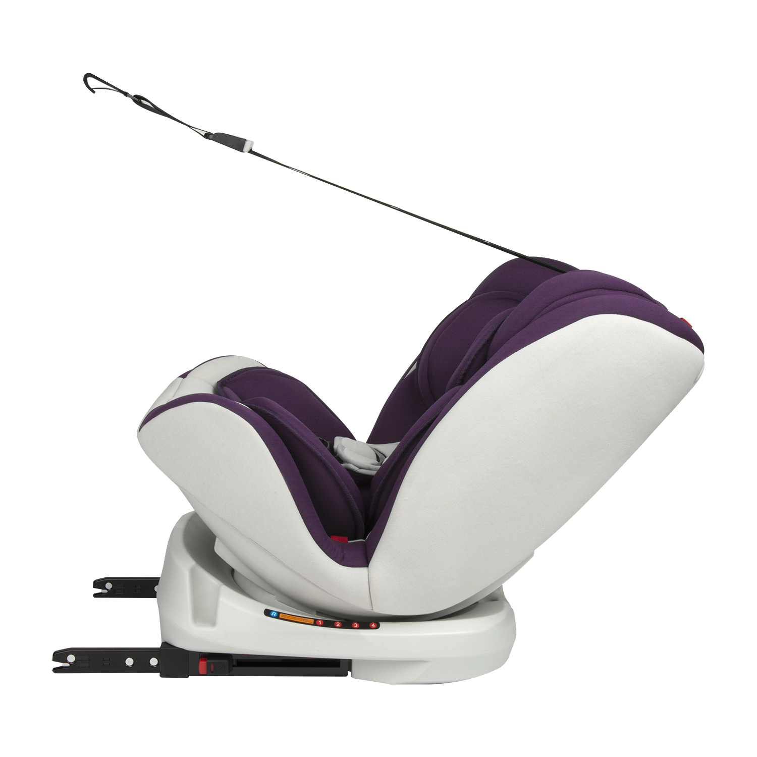 SILLA AUTO BBQOOL CONVERTIBLE APOLO ISOFIX 360° PURPLE MORADO - 4