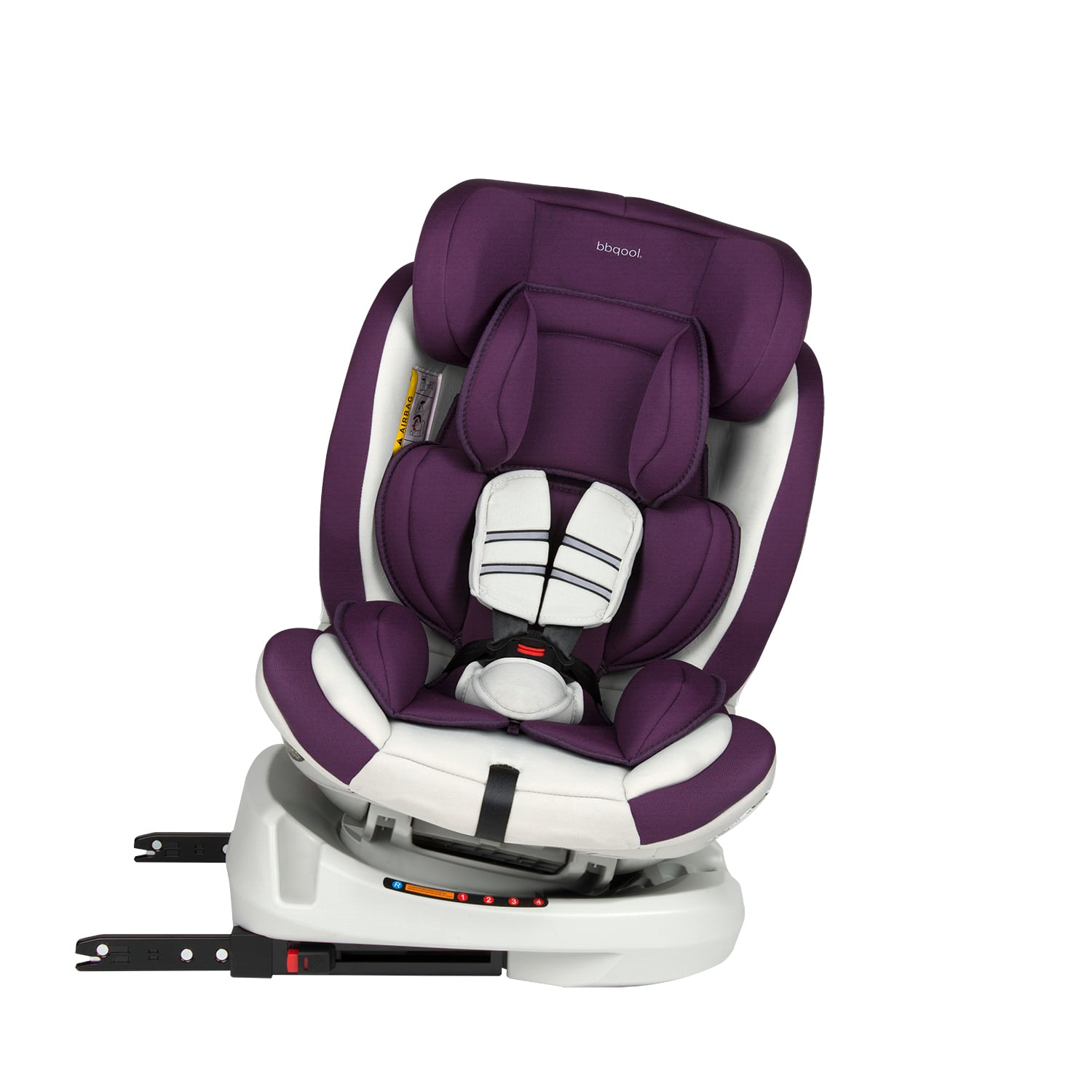 SILLA AUTO BBQOOL CONVERTIBLE APOLO ISOFIX 360° PURPLE MORADO - 5